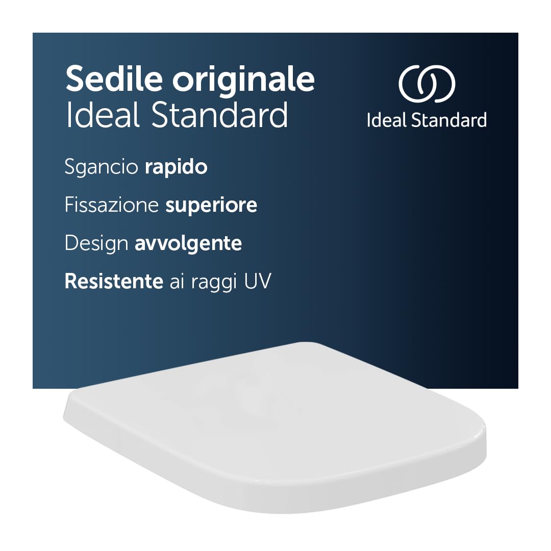 Ideal Standard i.life S sedile per WC avvolgente, angolare – Bianco (Alpin)