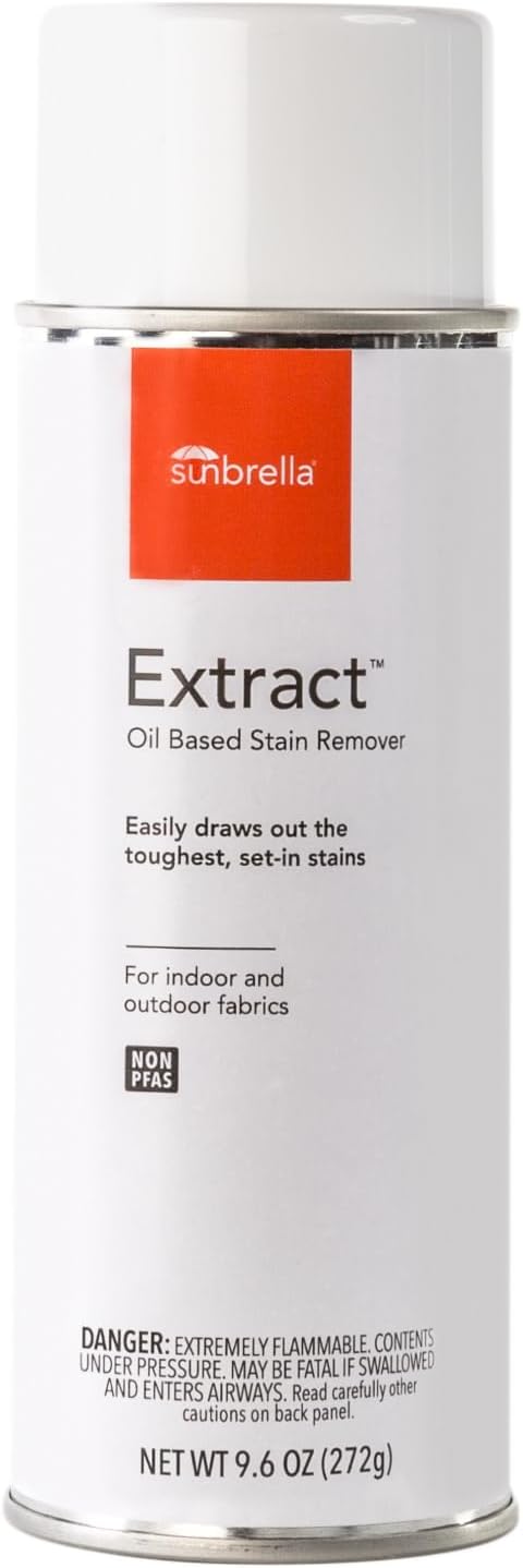 Sunbrella Extract Oil Stain Remover | Easy Clean for Grease & Oil Stains | Upholstery Cleaner Spray | Fast-Drying Formula | Safe, Non-PFAS | 9.6 oz