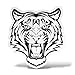 erreinge Sticker Tigre Adesivo Sagomato in PVC per Decalcomania Parete Murale Auto Moto Casco Camper Laptop - cm 12