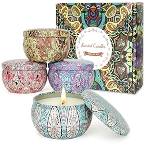 Scented Candles Gifts for Women 4 Pack Aromatherapy Candle Up to 90 Hours Home Scented Candles Set Soy Wax Candles for Christmas Day, Birthday, Mothers Day, Valentine’s Day
