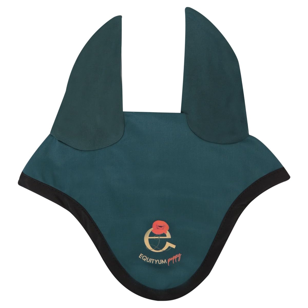Sottosella + Cuffietta Equityum Poppy,Alta Qualità, Design Italiano, Materiali Innovativi, Traspirabilità e Dettagli Raffinati per il Comfort del Cavallo (verde/nero, cob)