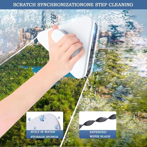 Image of Magnetic Window Cleaner Tool,Windshield Cleaner Tool Magnetic,Double-Sided Cleaner Glass Tool, High Rise and Car,Magnetic Windshield Cleaner for High Rise, Car Glazed