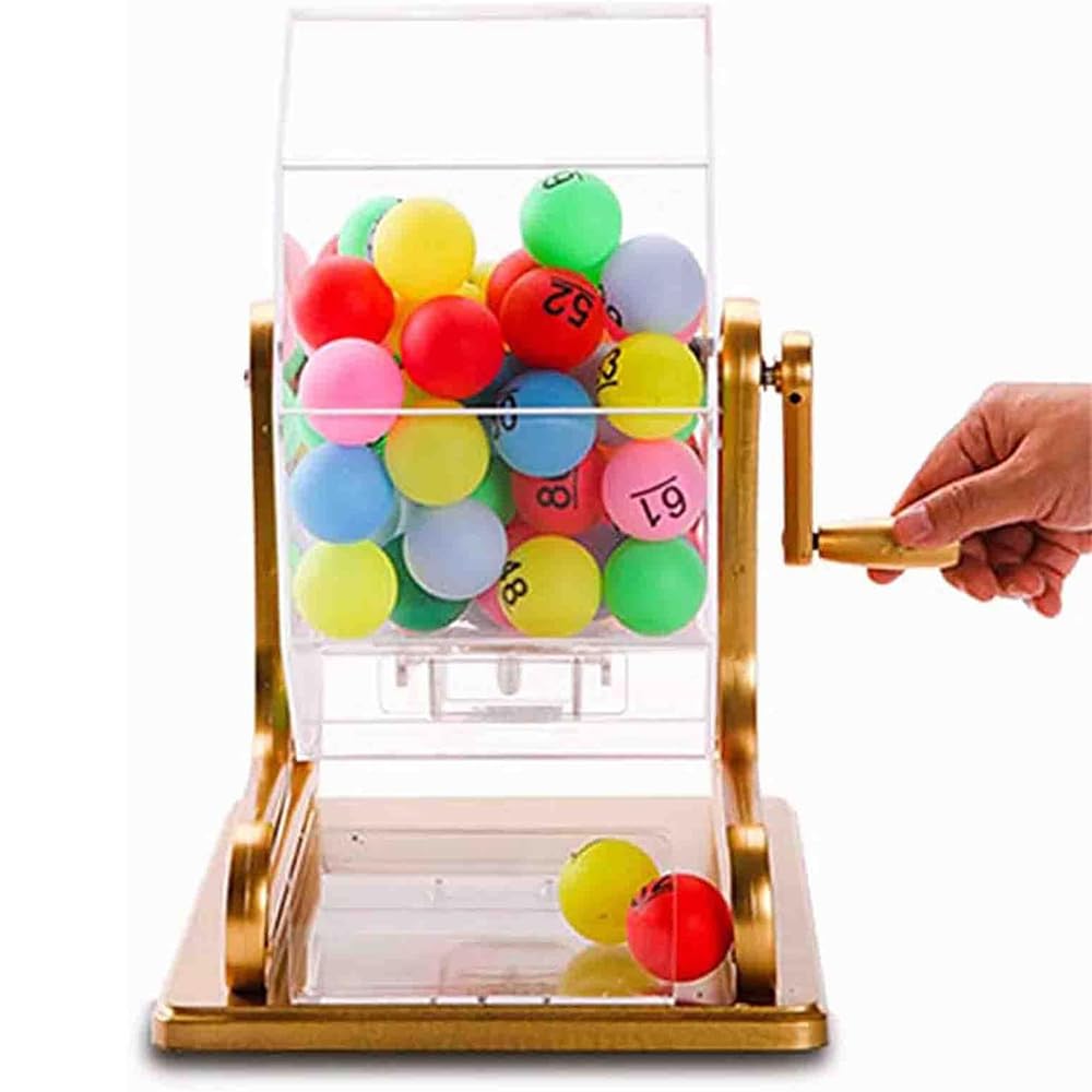 Ręczna Loteria Bingo Cage Ze 100 Kolorowymi Kulkami, Do Obiektów Rozrywkowych I Innych Działań Wymagających Loterii