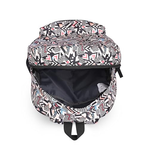 Image of amazon basics Polyester 2 Compartment Backpack(Multicolour Print)|Durable,Comfortable & Stylish|Multiple Compartments & Side Pockets for Organized Storage|Ideal for School,College & Travel 15 L
