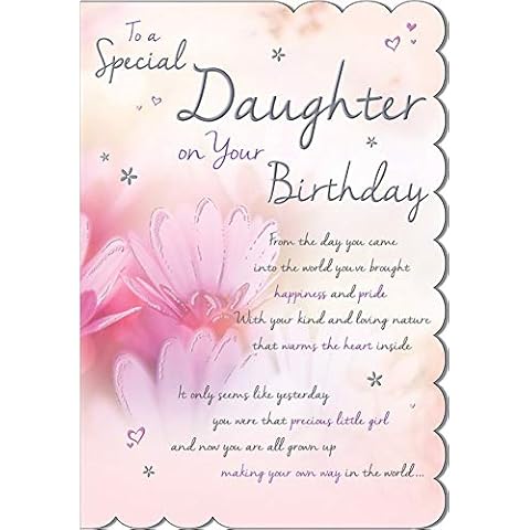 Beautiful Five-Verse Birthday Card for Daughter Cover