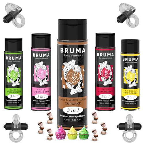 Lubricante íntimo con sabores |Aceite de masaje Efecto Calor 100 ml | Lubricante íntimo comestible | Gel para masajes eróticos | Para Parejas | Base agua Ultra Deslizante (Cup Cake)
