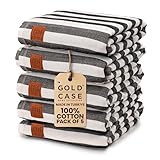 Gold CASE Turkish Beach Towel Set of 5 – 100% Cotton Beach Towels Oversized 70x38'' – MYRA Quick Dry Swim Towel – Lightweight Turkish Towels Set in Black