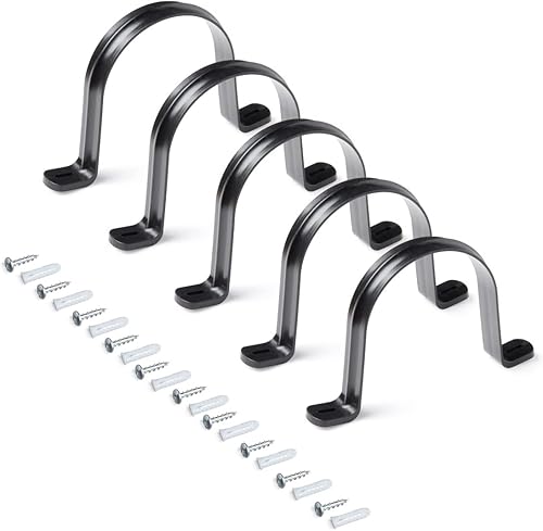 POWERTEC 70343 Perchas para manguera y tubería de recolección de polvo de 4 pulgadas, paquete de 5