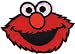 Iron on Sew on Patch ricamato Elmo Sesame Street applicazione-Pupazzo per bambini