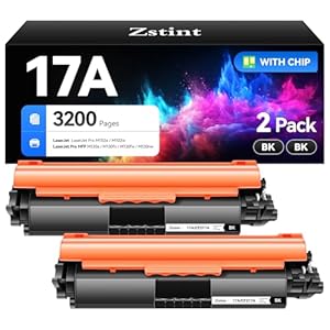 Cartucho de tóner negro 17A, paquete de 2 cartuchos de tóner de alto rendimiento con chip de repuesto para cartuchos de tóner HP 17A CF217A, compatibles con impresoras HP LaserJet Pro MFP M130fn