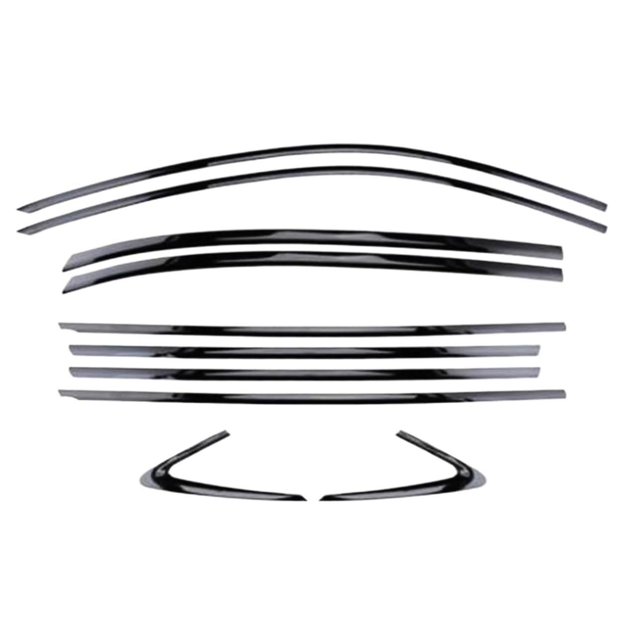 Frtrgvuvxp One Color Automotive Weather Stripping 10Pc Car Exterior Window Trim For A3 S3 Sedan 2021.6-2023 Weatherstrips Titanium Black Seal Strip Cover Tape Gasket Sticker