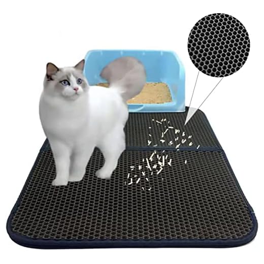 Fxxswey Cat Litter Pad, Doble Capa Impermeable Alfombrilla Gato Con, Para Proteger El Suelo Y La Alfombra (45 * 60Cm)