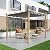 10x10 Aluminum Pergola with Adjustable Louvered Roof & Retractable Canopy, Heavy Duty Outdoor Patio Gazebo with Double Shade Cover, Wood Grain Metal Pergola for Backyard, Deck, Garden – Easy Assembly