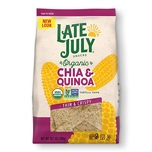 Late July Snacks Chia And Quinoa Thin And Crispy Organic Tortilla Chips, 10.1 Oz #TOP3
