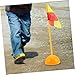 Hemoton Soccer Agility High Visibility Training Equipment for Outdoor Flag Base and Marker Pole for Soccer Drills and Practice