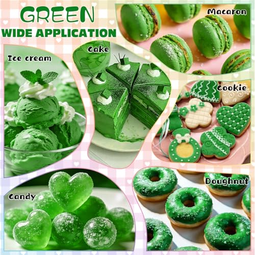Image of Green Natural Food Coloring - 50ml Plant Based Food Dye, No FD&C & Artificial Dyes, Gluten-Free, Food-Grade, Vibrant Liquid Colors for Icing, Baking, Cake Decorating, Frosting, Fondant, Slime - 1.69 Fl.Oz Bottles