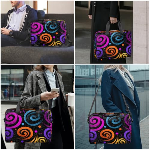 Bolso portátil colorido con patrón espiral 16 in impermeable miniatura 2
