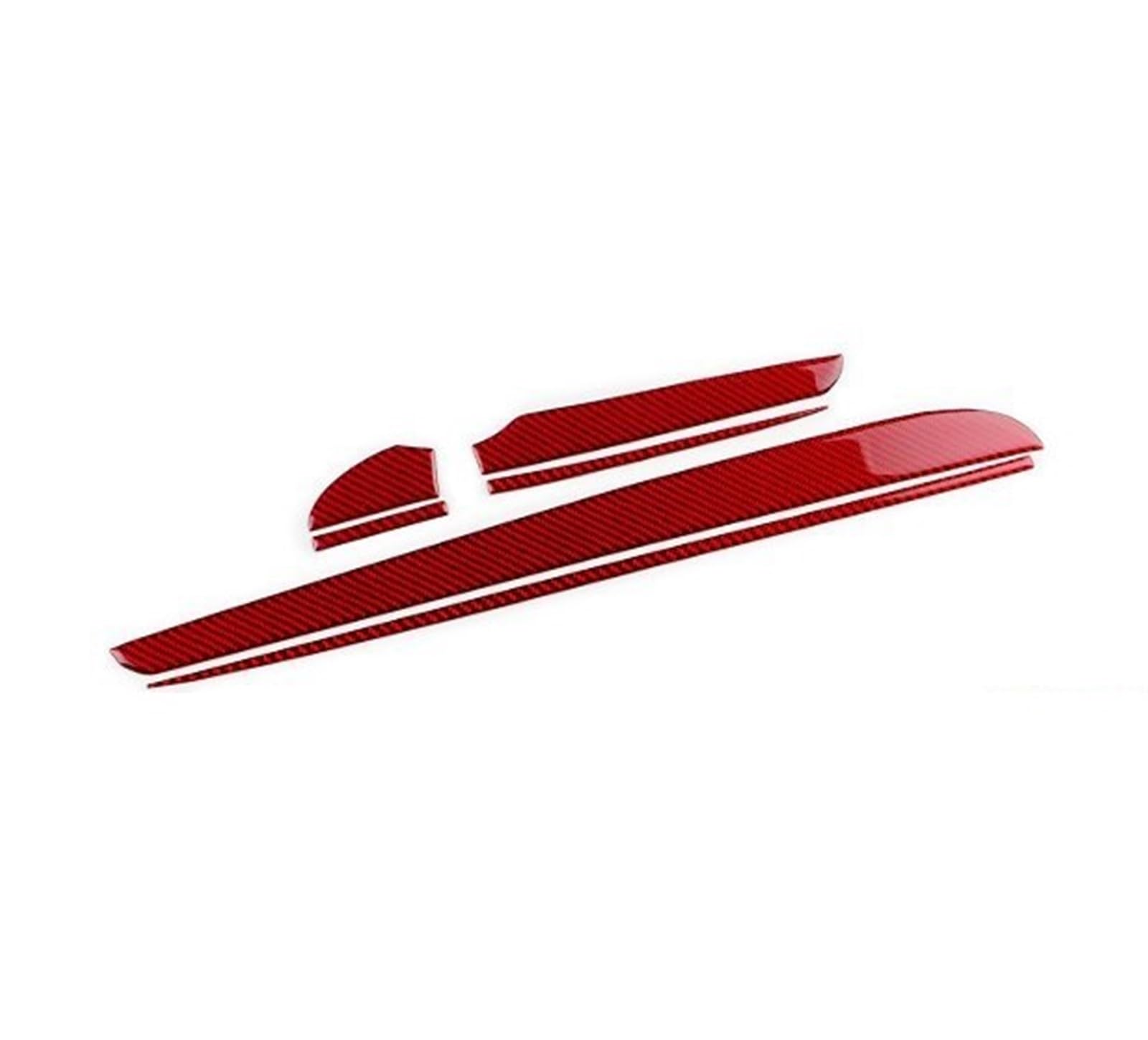 Trim Sticker Accessories Real Soft Carbon Fiber Sticker Car Driver Passenger Co-Pilot Trim for Chrysler 300 300C 2011 2012 2013 2014 Car Interior Decoration(for RHD Red Carbon)