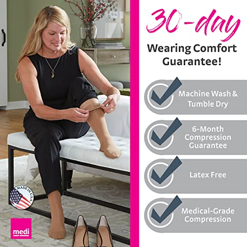 Medi Sheer & Soft For Women, 2030 Mmhg, Calf High Compression Stockings, Open Toe #TOP3