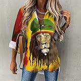 Zoom IMG-1 jamaican rasta lion divertente camicia