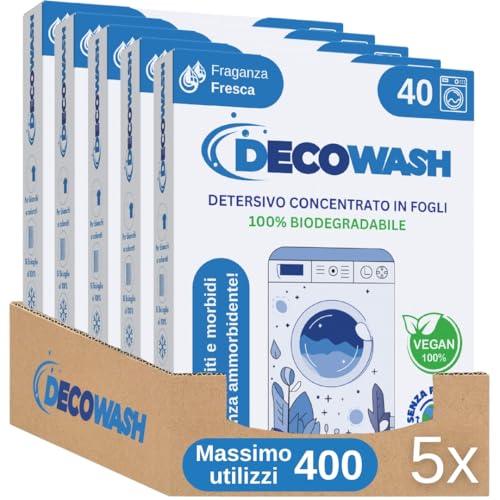 Detersivo in Fogli per Lavatrice, Ecologico, Ipoallergenico