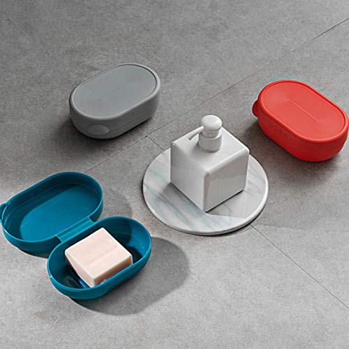 Caja de jabón Jabonera Material ABS Fácil de Transportar Tamaño 13,5 * 8,5 * 3 cm Tamaño pequeño Hebilla Firme y sin Fugas de Agua