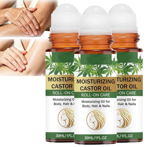 Aceite de ricino con rodillo de masaje para eliminar la piel seca en rostro y cuerpo sin manchas