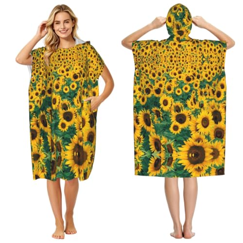 Serviette de plage légère en microfibre avec capuche absorbante - 2