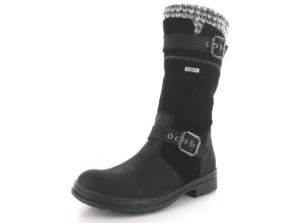 Däumling Marco RV - Alia RV, Girls' Warm lined classic boots long length, Black (Schwarz), 1 UK (27 EU)