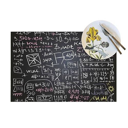 Set de table formule mathématique PVC antidérapant rustique - 6
