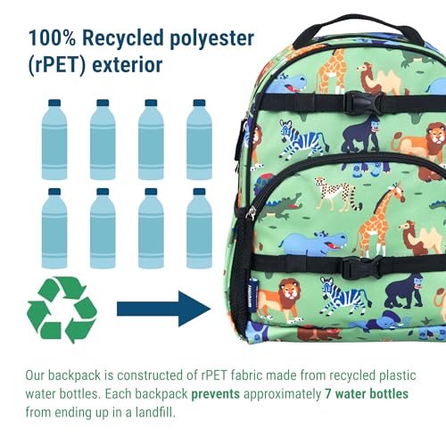 Image of Wildkin Kids Backpack for Boys & Girls, ECO rPET Recycled Lightweight Bookbag with Padded Straps