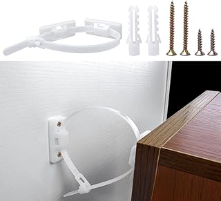 Bestgle 15 Pcs Furniture Straps Baby Proofing Anti Tip Anchors Kit, Adjustable Child Safety Straps Cabinet Wall Anchors Protect Toddler and Pet from Falling Furniture, Earthquake Resistant