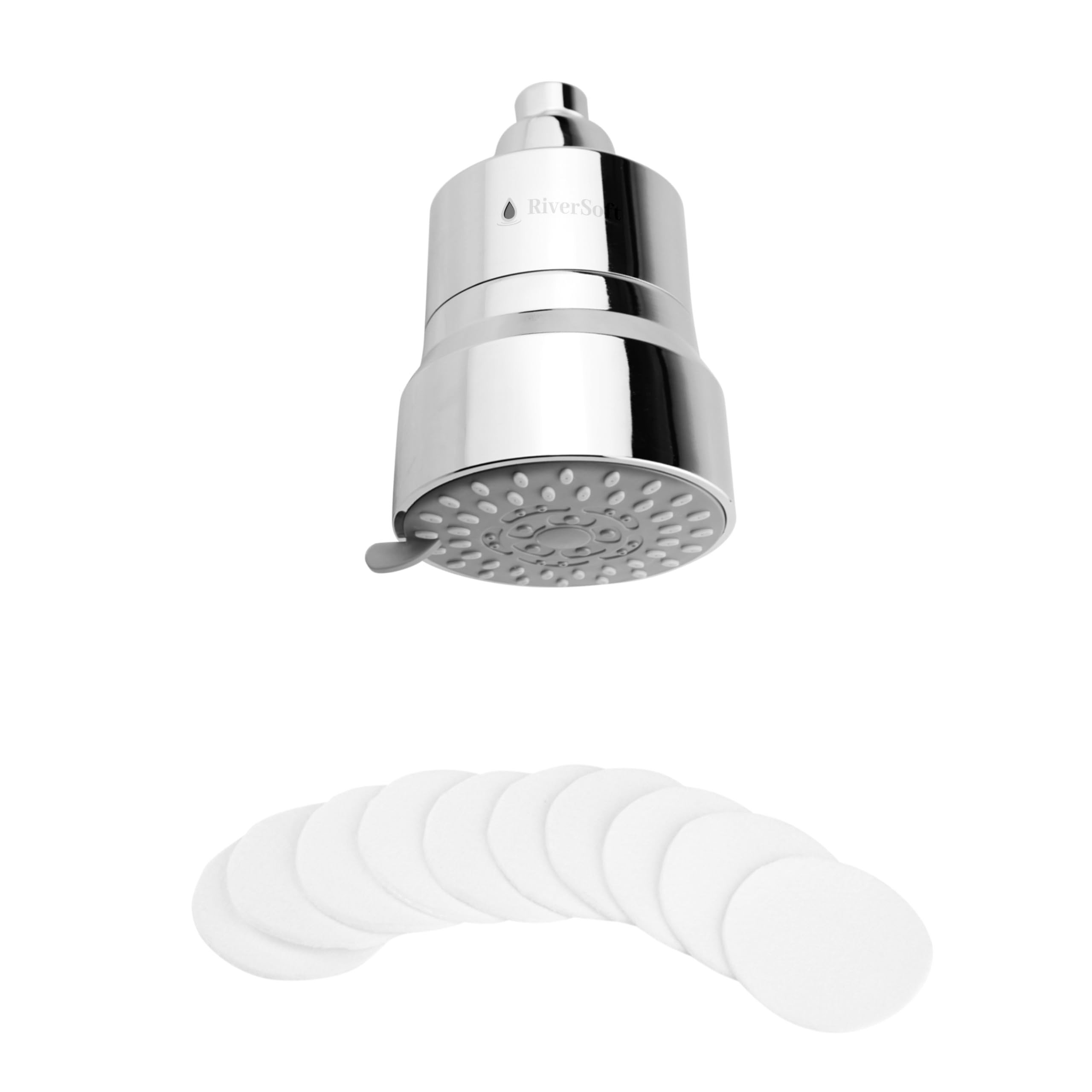 RiverSoft DIVA-03 Showerhead Filter with Sediment Pads| 3 Mode Spray Setting | Water Softener for Bathroom | High Sediment Water and Iron Filter (Chrome, Pack of 1) (B0D7VYZK9K) Amazon Price History, Amazon Price Tracker