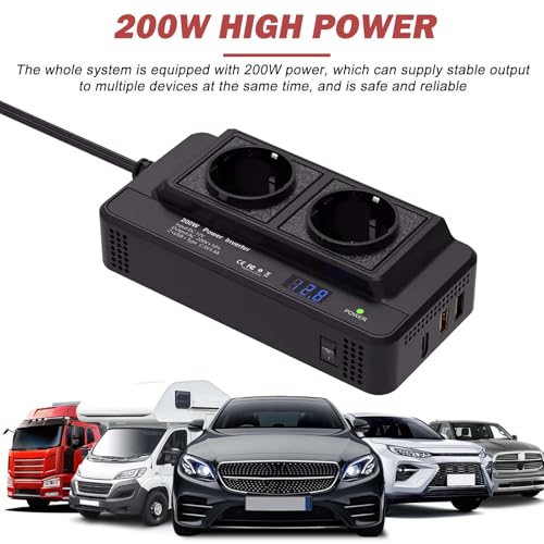Convertisseur de tension de voiture 200W pour ne plus manquer de batterie