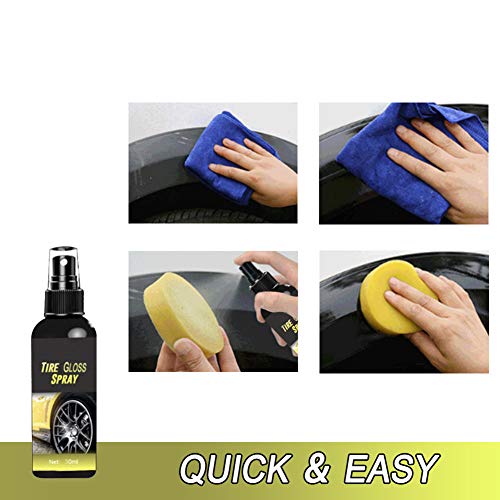 ERTYUI Autoband Gloss Spray Auto Wax Poolse Spray Alle Automotive Tire Shine Plastic Restorer Retreading Agent - Image 8
