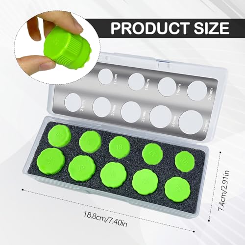 Sensor Cutter Kit, 16-25mm Lackschutzfolien Auto Radar Loch Cutter Werkzeug Wiederverwendbare Precision PDC Sensor Cutter mit 10 Präzisen Vorlagen für Fahrzeug Parksensoren Vinyl Wrap