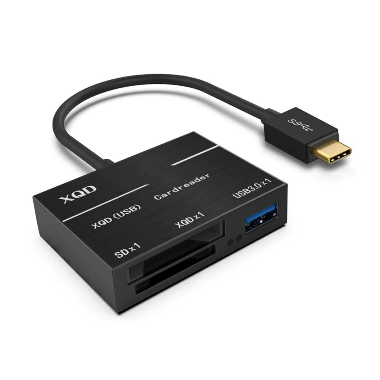 Uonlytech 3piezas Lector De Tarjetas Tipo-c Adaptador USB y Transmisión Rápida De Compatible con Diseño Negro