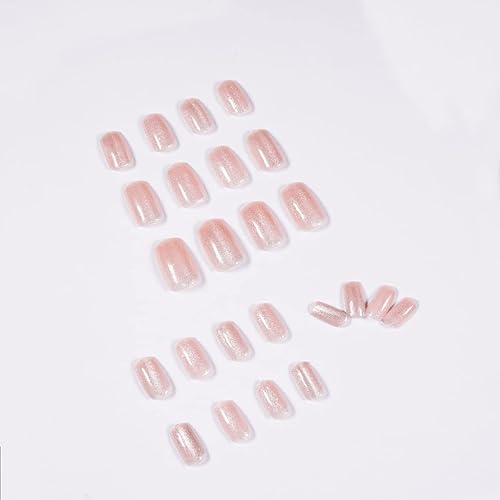 Miniatura 6 de Uñas postizas a presión, 3 paquetes (72 piezas) de uñas postizas ovaladas medianas para mujeres, niñas, adolescentes con pegamento adhesivo y lima