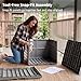 EAST OAK Outdoor Storage Box, 31 Gallon Deck Box Indoor and Outdoor Use, Waterproof Resin Storage Bin for Package Delivery, Patio Cushions, Gardening Tools, Lockable, UV Resistant, Grey