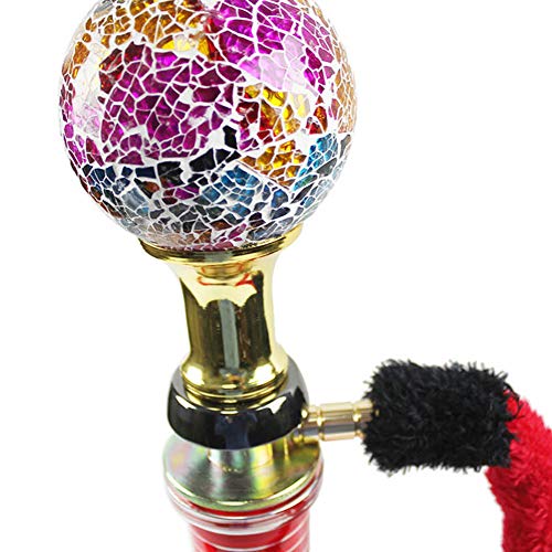 HCDMRE Arab Luxury Extreme Serie 039: 36.6"Schlauch Shisha Combo Kit Set, Shisha Pipe Zinklegierung Material Smoking Water Pipe Bong,Rot – Bild 3