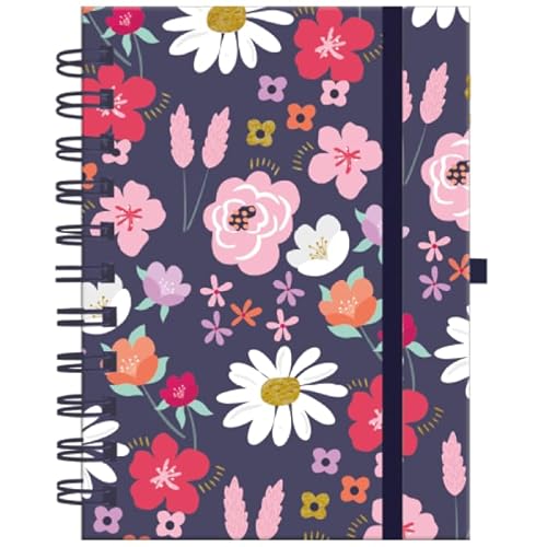 Caderno A6 Argolado Flowers - 1 Unidade