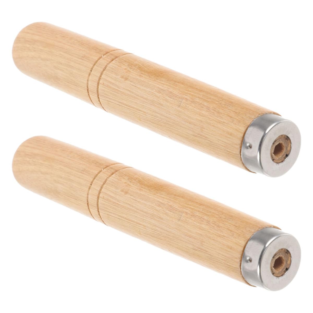 Manico Padella in Legno Massello 2 Pezzi Design Resistente al Calore Compatibile Universalmente per Pentole e Padelle in Cucina Domestica e Ristorante