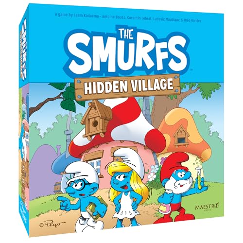 Maestro Media The Smurfs: Hidden Village Board Game - Coooperative Strategy Game with Unique Smurf Abilities, Family Fun for Kids & Adults, Ages 8+, 30 Minute Playtime, 1-5 Players by Maestro Media - Used condition - US$25.33