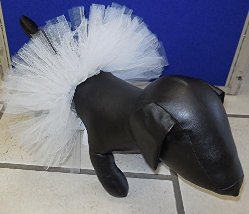 Vista 2 de PAWPATU Tutú de tul para perros o gatos, XL, blanco