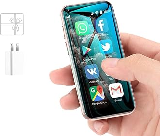 Truely Super Mini Smartphone, XS11 Unlocked Phone Android Mobile 2.5'' Ultra Thin Card Cellphone (Pink 2GB+16GB)