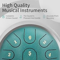 Steel Tongue Drum, 6 Inch 11 Notes D Tone Steel Drum, Musical Instrument — image 3