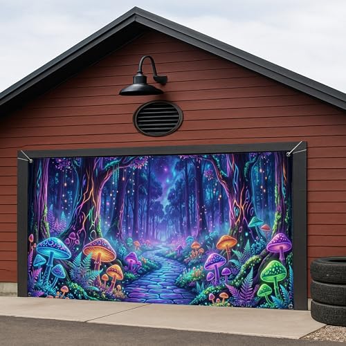 Housse de porte de garage Mystical Forest pour masquer une façade - 5