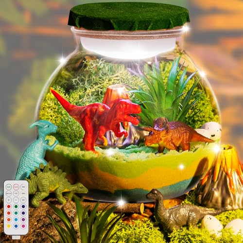 Winnrok Dinosaurier Terrarium Set, Dino Bastelset Nachtlicht, Dinosaurier...