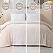 Whale Flotilla Fuzzy Fleece Queen Size Blanket for Bed, Soft Fluffy Jacquard Waffle Blankets for All Season, Lightweight and Warm, 90x90 Inch, Ivory
