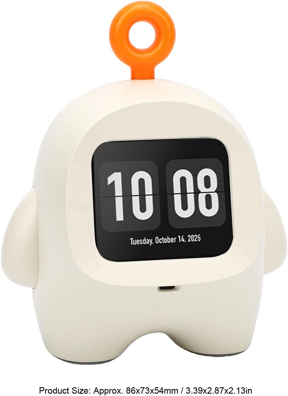 Ai Desk Robot Interactive Game Variety 37 Built in Languages Voice Chat Companion Specially Designed for Children's Small Hands Smart Alarm Clock with Lanyard for Boy Girl (White)